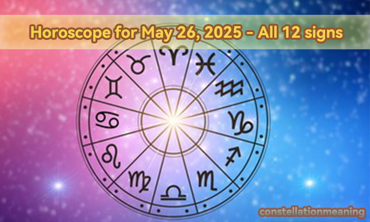 Horoscope for May 26, 2025 - All 12 signs