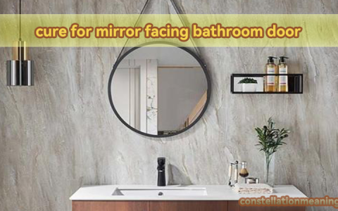 cure for mirror facing bathroom door