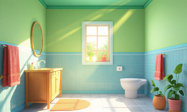 feng shui colors for east facing bathroom