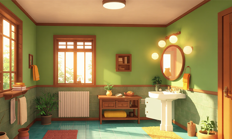 feng shui colors for east facing bathroom