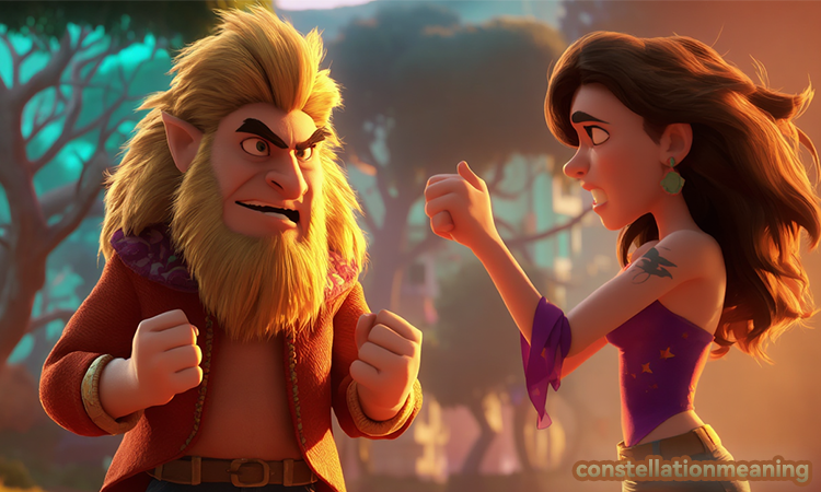 Leo man and Sagittarius woman fight