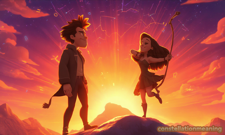 Leo man and Sagittarius woman in love