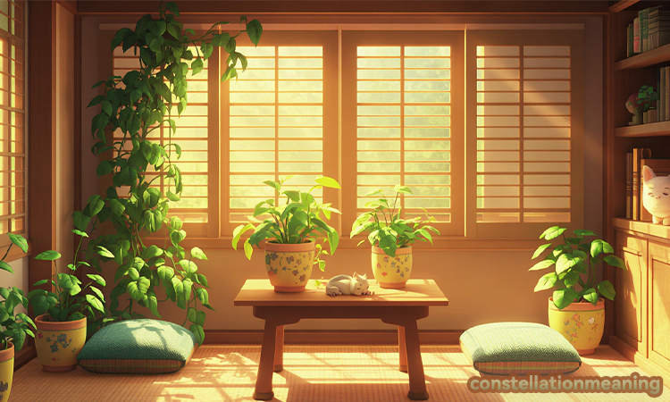 Plants on dining table Feng Shui