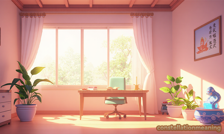 Feng Shui office layout with window