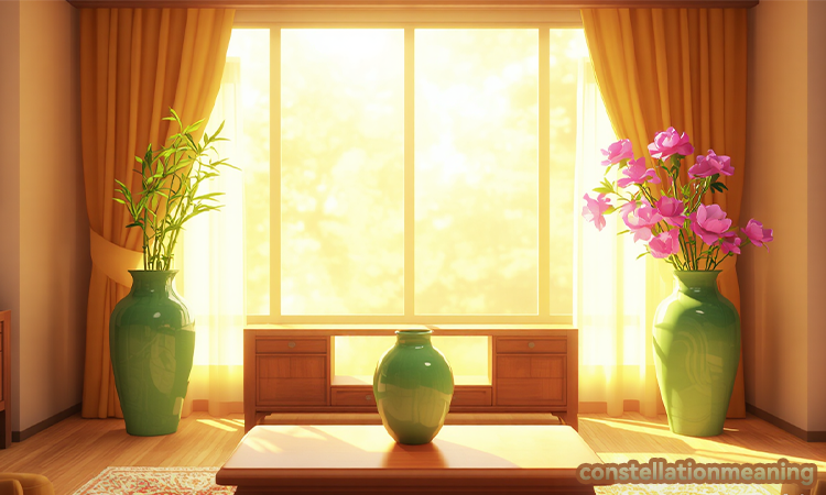 Where should vases be placed in Feng Shui