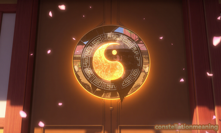 chinese mirror over front door